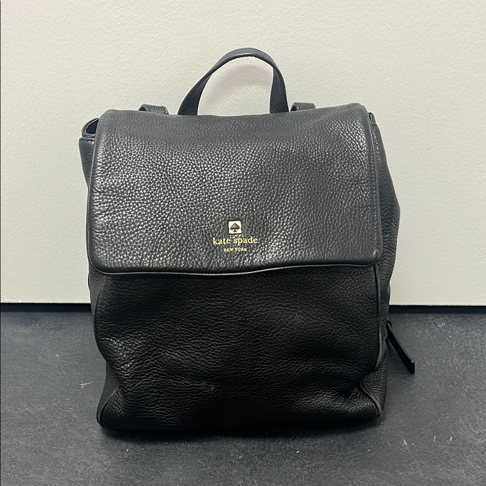 Kate Spade Kingston Drive Simona Black pebbled Leather Backpack